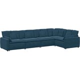  Modularna sofa s jastucima, plava baršunasta | shoptok.hr