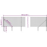  Ograda od žičane mreže sa šiljastim držačima antracit 0,8x25 m | shoptok.hr