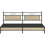 Metalni okvir kreveta bez madraca boja hrasta sonome 200x200 cm | shoptok.hr