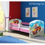  Otroška postelja ACMA z motivom, stranska roza 180x80 cm 03 Racing Car | Shoptok.si