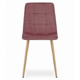 KARA stolica - ružičasti baršun / noge u boji drveta x 2 | shoptok.hr
