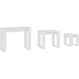  Komplet mizic 3-delni bel konstruiran les, (20624946) | Shoptok.si
