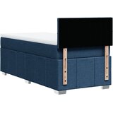  Krevet s oprugama i madracem plavi 100 x 200 cm od tkanine | shoptok.hr