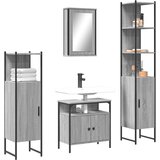 Furnova Kopalniško pohištvo 4 kosi siva sonoma inženirski les, (21945986) | Shoptok.si
