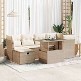 vidaXL 7-dijelni set vrtnih sofa od poliratana s jastucima bež | shoptok.hr