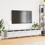 TV ormarić bijeli 202x39x43,5 cm hladno valjani čelik | shoptok.hr