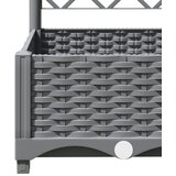  Vrtna sadilica s rešetkom svjetlosiva 80x40x121,5 cm PP | Eponuda.com