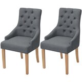 Maison Chic Jedilni stoli - Vzorci stoli 2 kosa temno sivo blago A537, (22031947) | Shoptok.si
