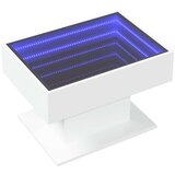  Stolić za kavu s LED bijeli 70x50x45 cm od konstruiranog drva | shoptok.hr