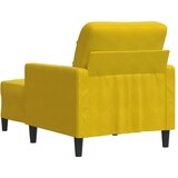 vidaXL Fotelj s stolčkom za noge rumen 60 cm žamet | Shoptok.si