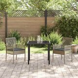  Vrtna stolica s jastukom 2 pcs Siva 55 x 53 x 85 cm poliratan | shoptok.hr