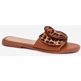 Boto Flat Women's Slippers With Decorative Buckle Leopard Luwam | Shoptok.si