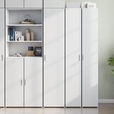 vidaXL Visoka omara bela 40x42,5x185 cm inženirski les Cene