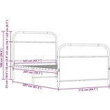  Posteljni okvir brez vzmetnice 107x203 cm rjavi hrast inž. les, (21609555) | Shoptok.si