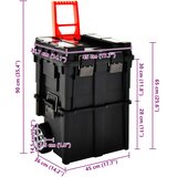 Kolica za organiziranje alata s ručkom 45 x 36 x 90 cm | shoptok.hr