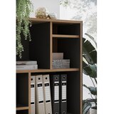 Germania Antracitno siva/u prirodnoj boji biblioteka u dekoru hrasta 75x120x40 cm Podium – | shoptok.hr
