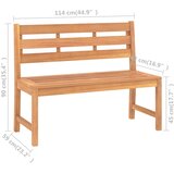  Vrtna klupa 114 cm od masivne tikovine | Eponuda.com