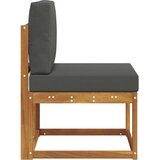  Srednja sofa za van Čvrsto drvo akacije Prirodna - Prirodno i antracit 1x srednji | shoptok.hr