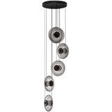 Nova Luce Mat črna steklena LED zatemnitvena viseča svetilka ø 40 cm Ballet – Cene