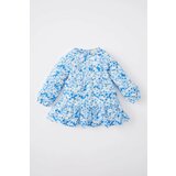Defacto Baby Girl Floral Long Sleeve Textured Dress cene