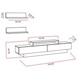 Hanah home lusi - white, teak whiteteak tv unit | Eponuda.com