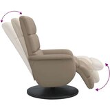  Naslonjač od umjetne kože s osloncem za noge boja cappuccina | shoptok.hr
