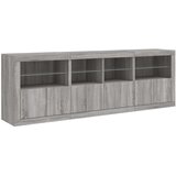  Komoda s LED svjetlima boja sivog hrasta 202x37x67 cm | shoptok.hr