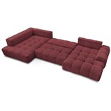 Bobochic Paris Bordo rdeča raztegljiva/s prostorom za shranjevanje kotna sedežna garnitura iz šenilje (levi kot/v obliki črke "U") Everest – | Shoptok.si