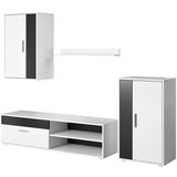 CARRYHOME dnevni regal, črna, bela | Shoptok.si