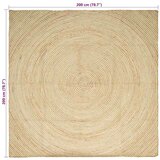  Tepih Prirodna i bijela 200 x 200 cm Juta | shoptok.hr