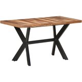 vidaXL Blagovaonski stol 140 x 70 x 75 cm od masivnog drva i šišama | shoptok.hr
