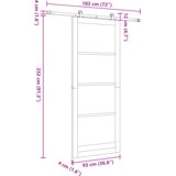  Drsna vrata ORKDAL Rjava 93 x 232 cm Les in kovina, (5000122515) | Shoptok.si