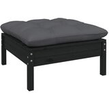 Maison Chic Vrtni stolček - Vrtni stoli za noge z antracitno blazino črna trdna borovina JS953, (21878233) | Shoptok.si