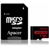 Apacer Pomnilniška kartica microSD XC 64GB UHS-I U1 R85 Class 10 + adapter AP64GMCSX10U5-R | Shoptok.si
