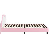  Krevetna konstrukcija s uzglavljem Ružičasta 90 x 200 cm PU | shoptok.hr