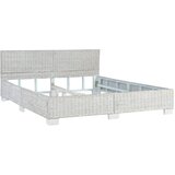 Maison Chic Posteljni Okvir - Dvoposteljna postelja siv iz naravnega ratana 160x200 cm, (22081896) | Shoptok.si