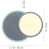 LEUCHTEN DIREKT 11662-16 - LED RGB prigušiva svetiljka ARENDA LED/21W/230V + daljinski upravljač | Eponuda.com