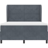  Postelja s vzmetnico Temno siva 160x200 cm Žamet, (22052443) | Shoptok.si