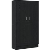 vidaXL Knjigovne omare 2 kosa Črna Oreh 165x30,5x150 cm Inženirski les | Shoptok.si