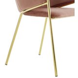 Livetastic naslanjač, kovina, tekstil roza, zlate barve | Shoptok.si