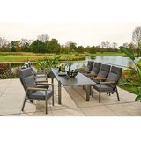 SUNFUN Komplet vrtnog namještaja Maja (9 -dij., Aluminij, Poliester, Polywood, Night-Grey, Na izvlačenje) Cijene