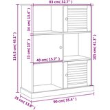  Regal za knjige VIGO bijeli 90x35x114,5 cm od masivne borovine | shoptok.hr