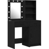  Set stola za oblačenje s LED 2 pcs Crni hrast Konstruirano drvo | shoptok.hr
