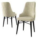 Hanah home set stolica Neta, 46x95x42 cm, 2 dijela, krem-crna | Eponuda.ba