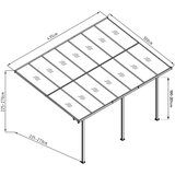 WESTMANN Nadstrešnica za terasu - 435x300 cm (13 02 m²) - Bijela - BRANDED IN GERMANY | shoptok.hr