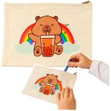 Kozmetička torbica za školu i vrtić Capybara - 22 x 17 cm | shoptok.hr