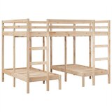  Trostruki okvir kreveta na kat 140x200 / 70x140 cm od borovine | shoptok.hr