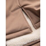 Ombre Men's long parka sherpa jacket - beige | Eponuda.ba