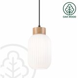  Luster na kablu HARMONY 1xE27/15W/230V prečnik 14 cm bela/hrast | Eponuda.com