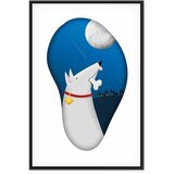  Slika - Dog Dreams (1 Part) Vertical 60x90 U crnom drvenom okviru | shoptok.hr